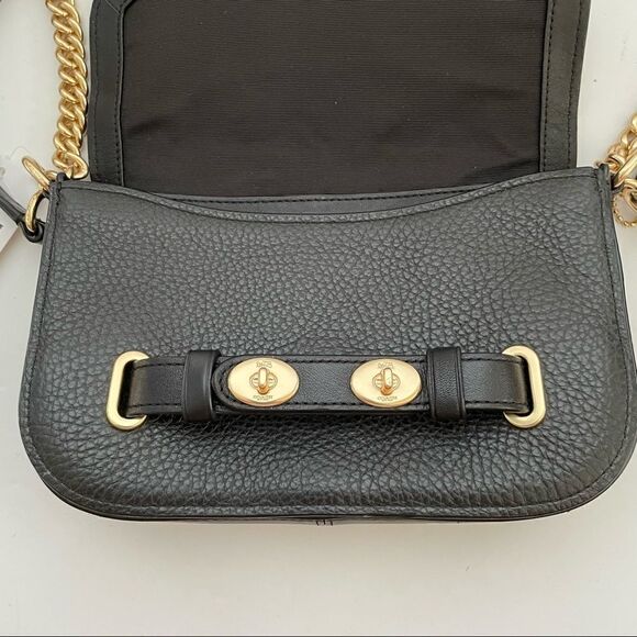 Coach Blake Crossbody/handbag in black. NWT. Leather and chain strap - Picture 3 of 8